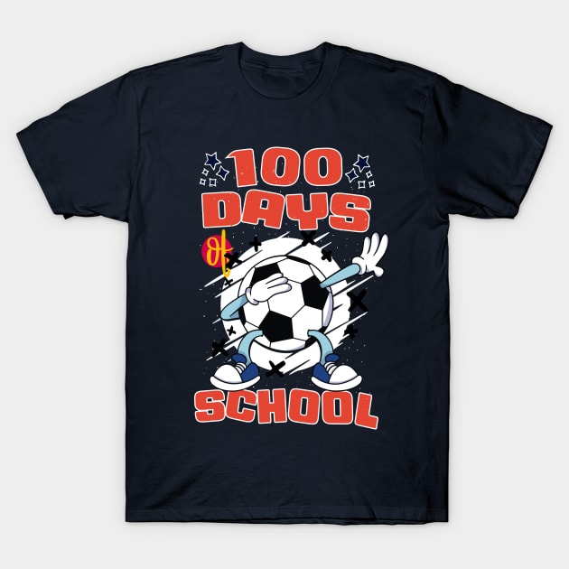 100 days of school featuring a dabbing Football #6 T-Shirt by XYDstore